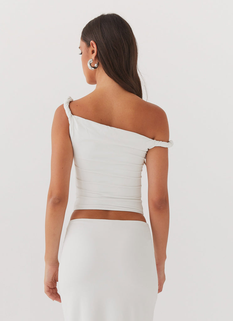 Peppermayo Peppermayo Exclusive - Solace Soul Twist Shoulder Top - Ivory