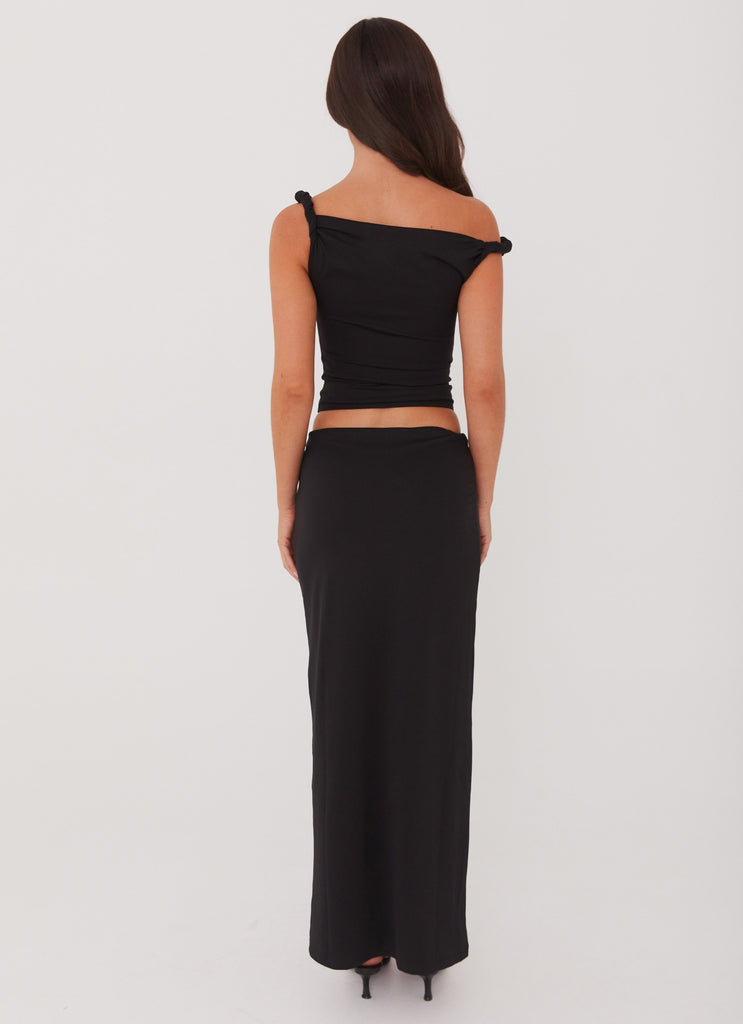 Peppermayo Peppermayo Exclusive - Solace Soul Twist Shoulder Top - Black