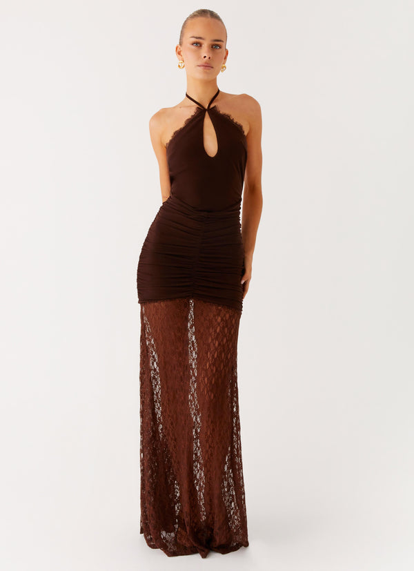 peppermayo Peppermayo Exclusive - Somber Maxi Dress - Chocolate