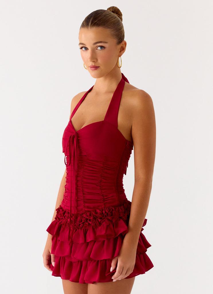 Peppermayo Peppermayo Exclusive - Someone Else Halter Top - Dark Cherry