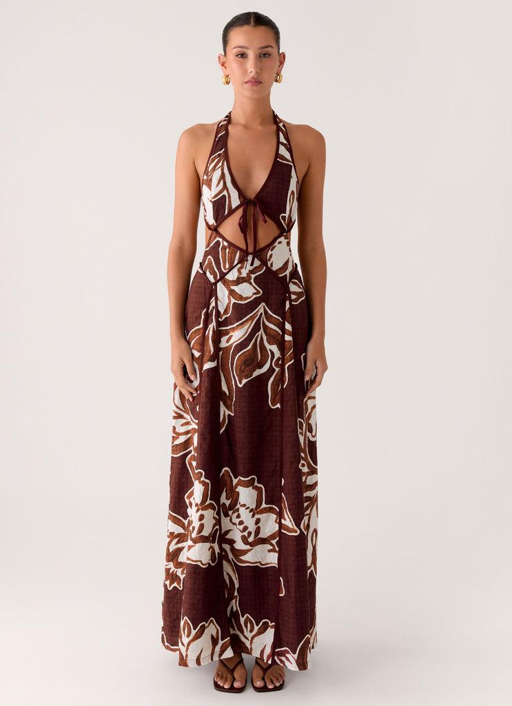 Peppermayo Peppermayo Exclusive - Sonnet Maxi Dress - Espresso Meadow