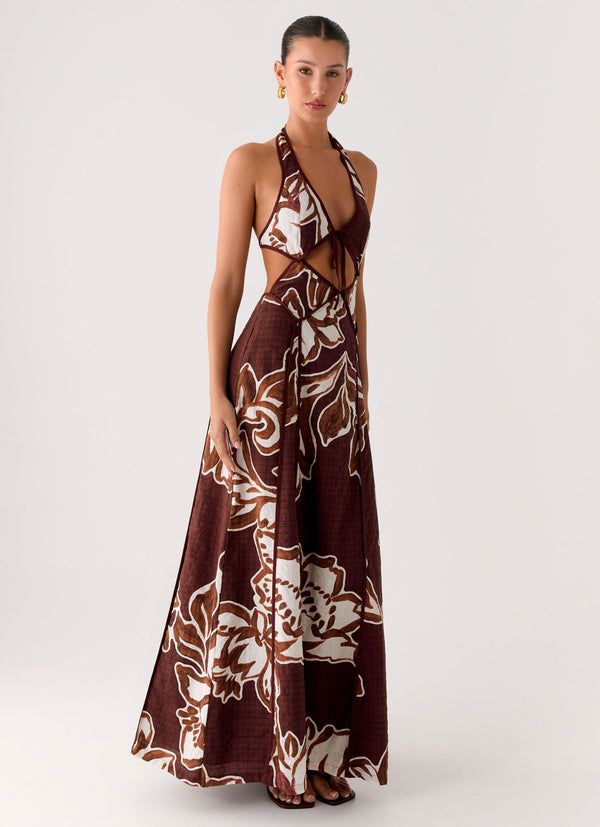 peppermayo Peppermayo Exclusive - Sonnet Maxi Dress - Espresso Meadow