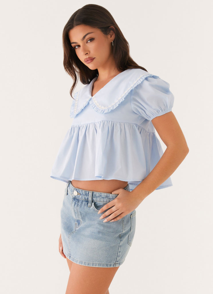 Peppermayo Peppermayo Exclusive - Sophie Babydoll Top - Blue