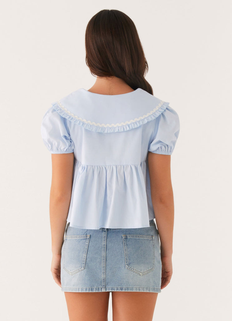 Peppermayo Peppermayo Exclusive - Sophie Babydoll Top - Blue