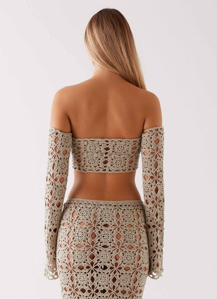 Peppermayo Peppermayo Exclusive - Sorrentino Crochet Long Sleeve Top - Sage