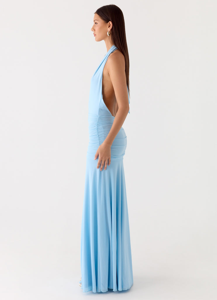Peppermayo Peppermayo Exclusive - Sorrento Sunsets Maxi Dress - Ice Blue