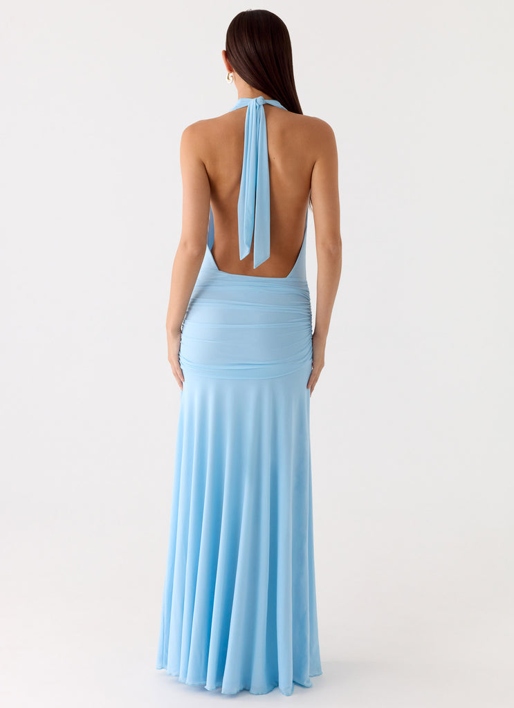 Peppermayo Peppermayo Exclusive - Sorrento Sunsets Maxi Dress - Ice Blue
