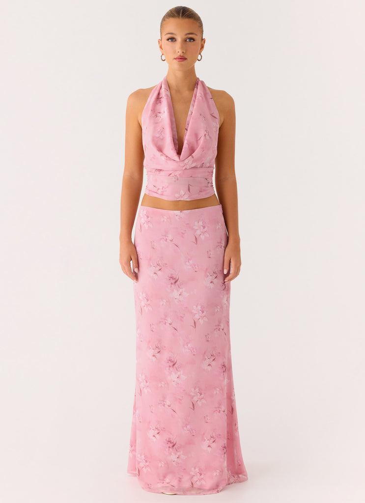 Peppermayo Peppermayo Exclusive - Soulful Low Rise Maxi Skirt - Vintage Floral