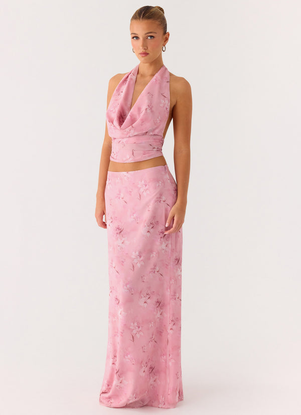 peppermayo Peppermayo Exclusive - Soulful Low Rise Maxi Skirt - Vintage Floral