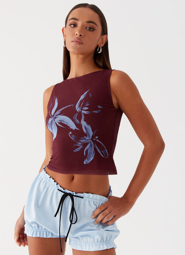 peppermayo Peppermayo Exclusive - Speak Now Mesh Top - Brown