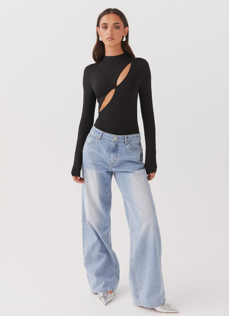Peppermayo Peppermayo Exclusive - Special Affair Long Sleeve Bodysuit - Black