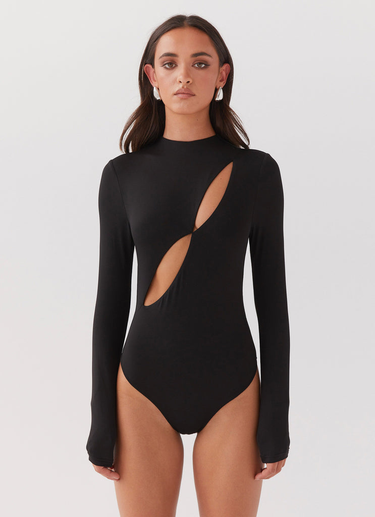 Peppermayo Peppermayo Exclusive - Special Affair Long Sleeve Bodysuit - Black