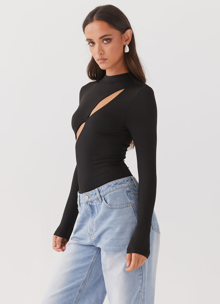 Peppermayo Peppermayo Exclusive - Special Affair Long Sleeve Bodysuit - Black