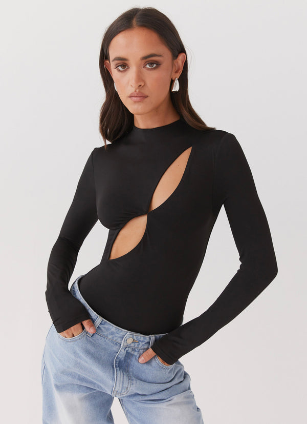 peppermayo Peppermayo Exclusive - Special Affair Long Sleeve Bodysuit - Black