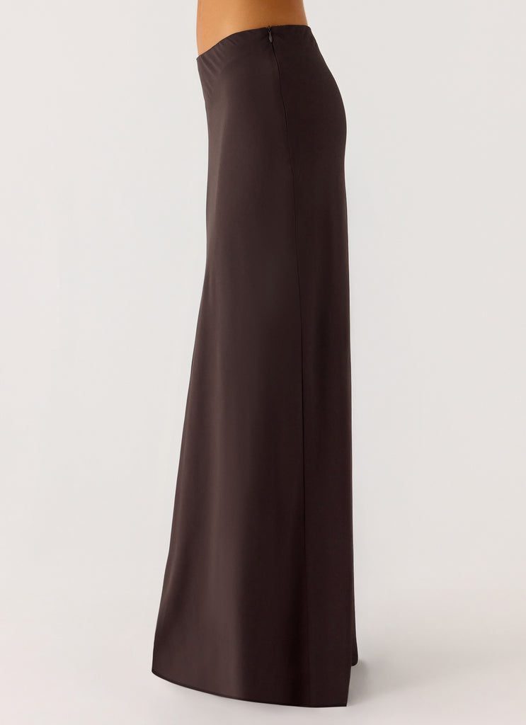 Peppermayo Peppermayo Exclusive - Star Girl Chiffon Maxi Skirt - Cool Chocolate