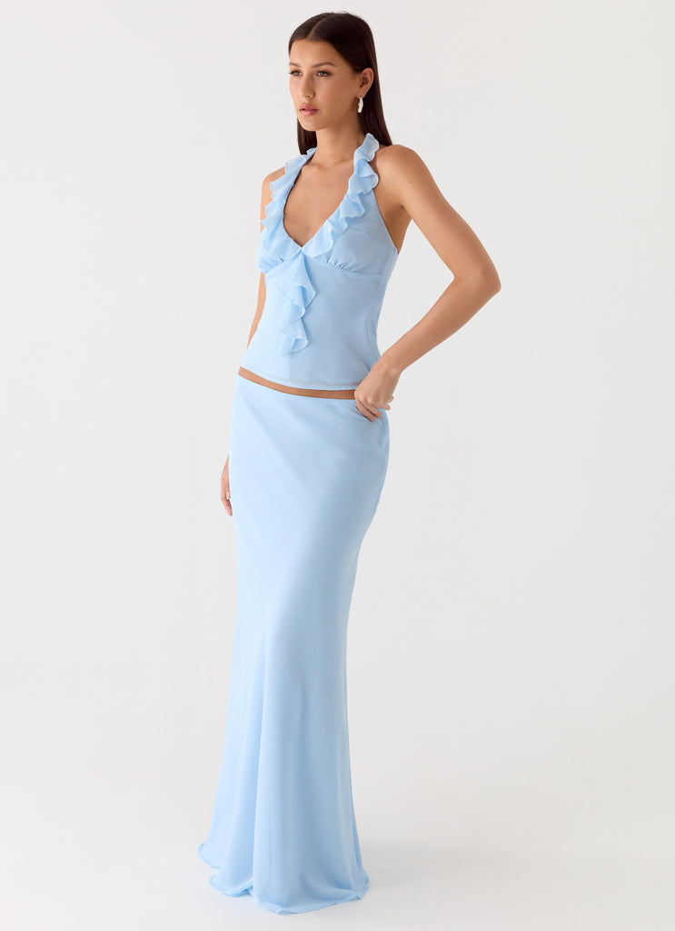Peppermayo Peppermayo Exclusive - Star Girl Chiffon Maxi Skirt - Blue