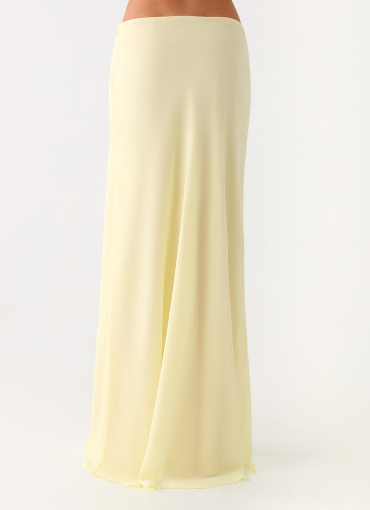 Peppermayo Peppermayo Exclusive - Star Girl Chiffon Maxi Skirt - Yellow