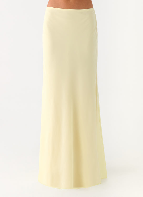 peppermayo Peppermayo Exclusive - Star Girl Chiffon Maxi Skirt - Yellow
