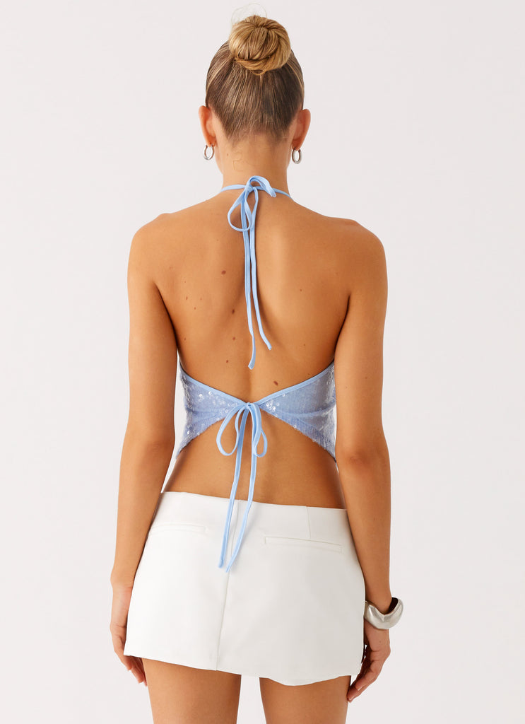 Peppermayo Peppermayo Exclusive - Starlight Halter Top - Blue