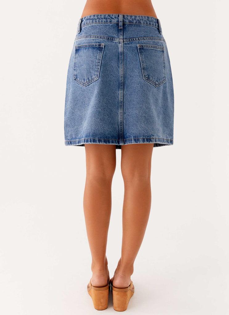 Peppermayo Peppermayo Exclusive - Stella Low Rise Mini Skirt - Blue