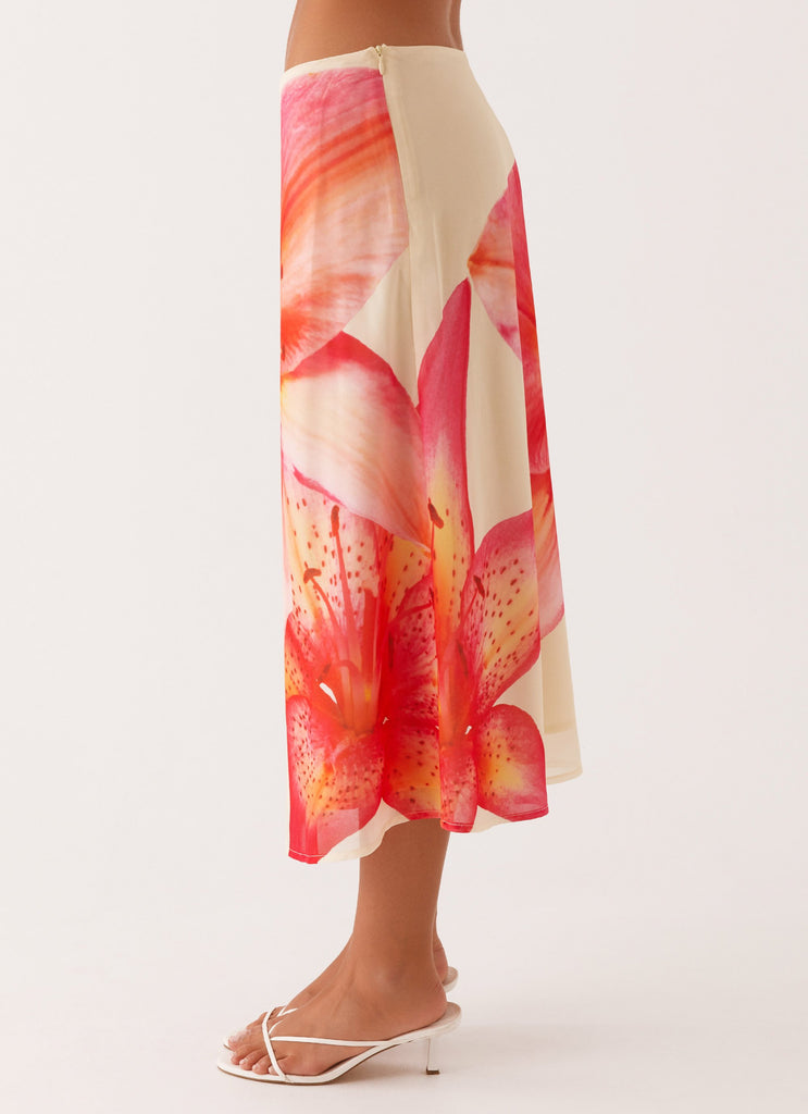 Peppermayo Peppermayo Exclusive - Summertime Midi Skirt - Yellow Floral