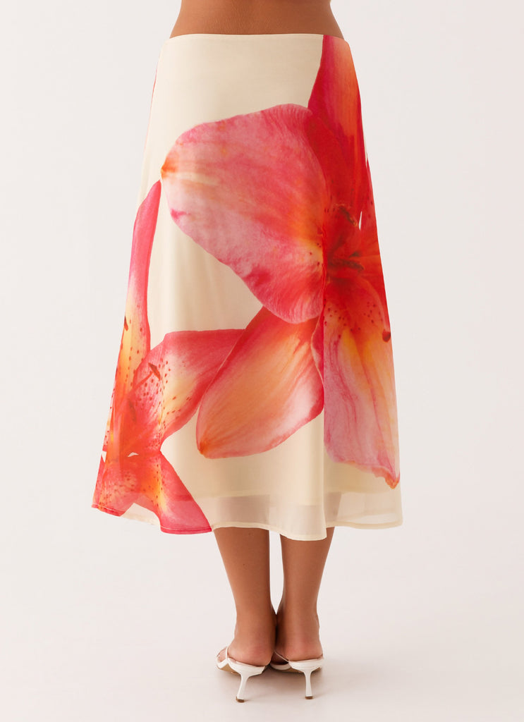 Peppermayo Peppermayo Exclusive - Summertime Midi Skirt - Yellow Floral