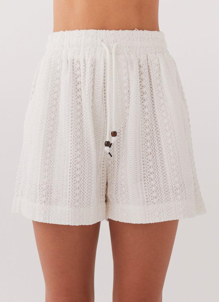 Peppermayo Peppermayo Exclusive - Sun Catcher Knit Shorts - Ivory