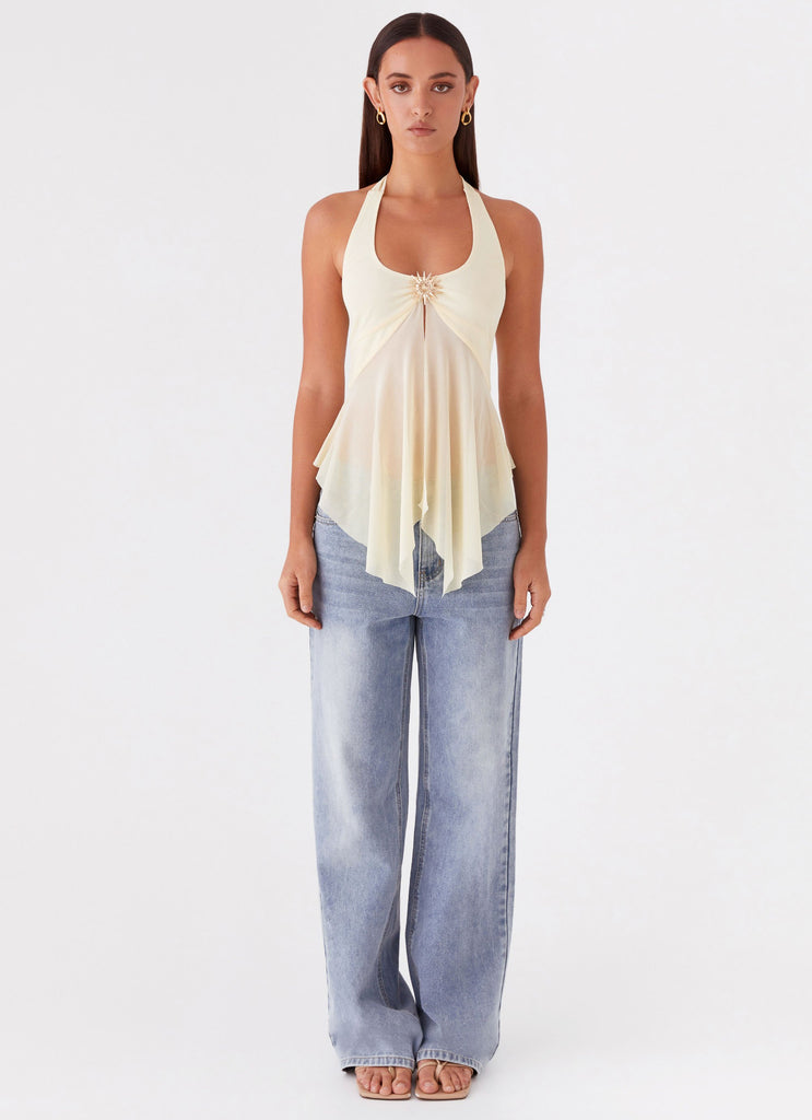 Peppermayo Peppermayo Exclusive - Sunbeam Mesh Top - Yellow