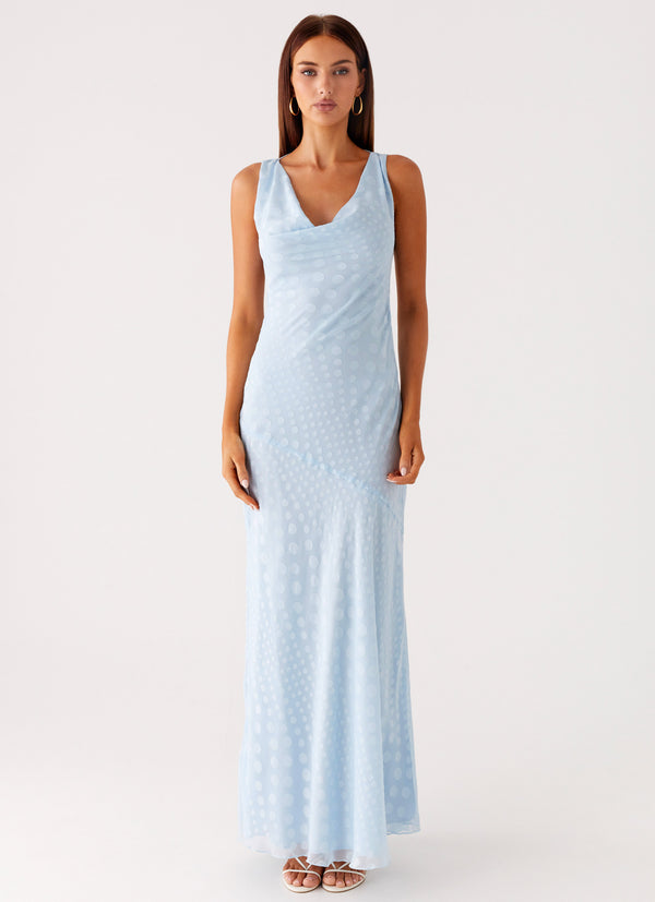 peppermayo Peppermayo Exclusive - Sundance Chiffon Maxi Dress - Blue