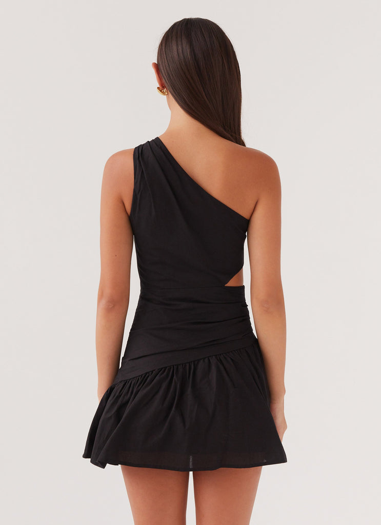 Peppermayo Peppermayo Exclusive - Sunkissed Hearts Linen Mini Dress - Black