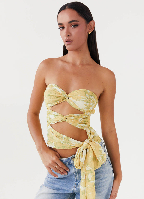 peppermayo Peppermayo Exclusive - Sunlight Cascade Top - Daffodil