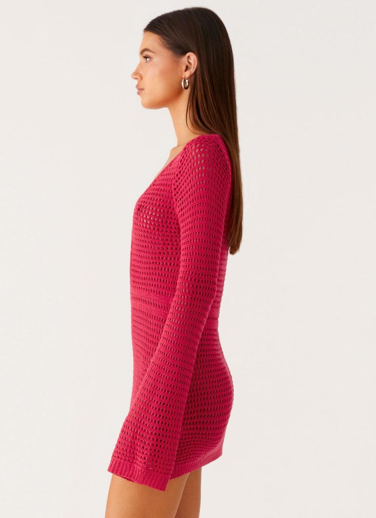 Peppermayo Peppermayo Exclusive - Sunriser Crochet Mini Dress - Pink