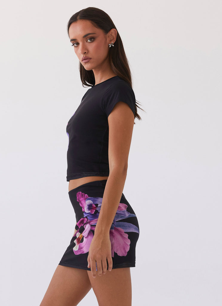 Peppermayo Peppermayo Exclusive - Sunset Bliss Mesh Mini Skirt - Cosmo Floral