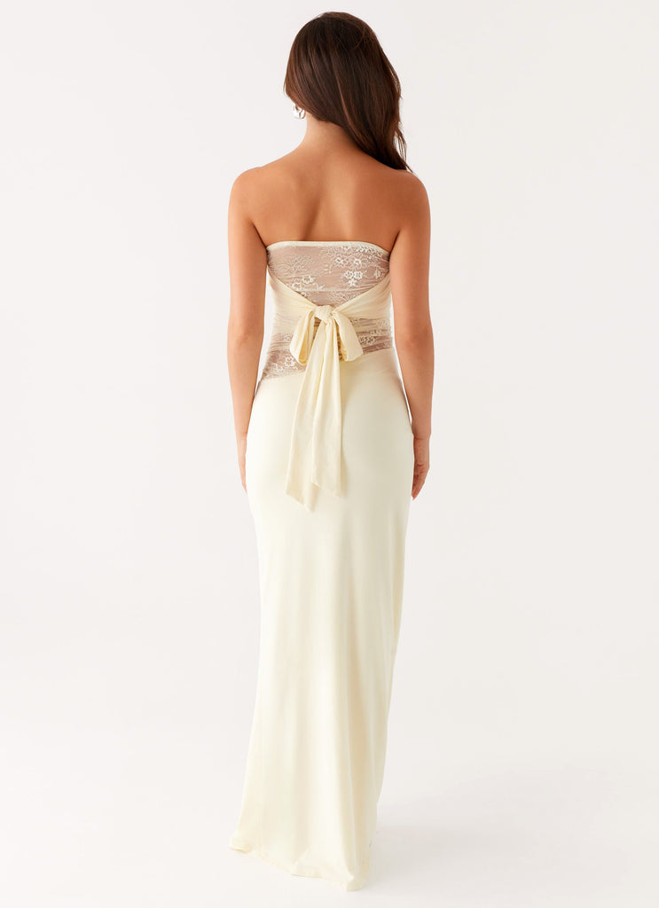 Peppermayo Peppermayo Exclusive - Sweet Energy Strapless Maxi Dress - Yellow