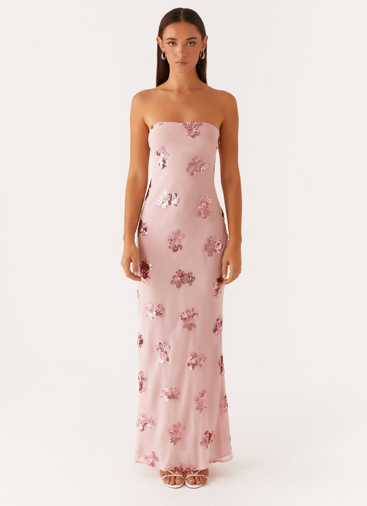 Peppermayo Peppermayo Exclusive - Sweet Escape Sequin Maxi Dress - Baby Pink