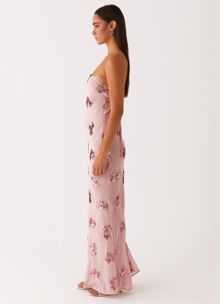 Peppermayo Peppermayo Exclusive - Sweet Escape Sequin Maxi Dress - Baby Pink