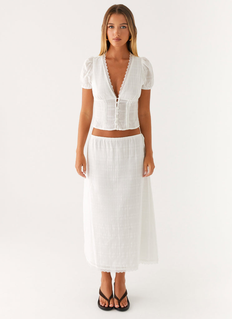 Peppermayo Peppermayo Exclusive - Sweet Lullaby Button Up Shirt - White