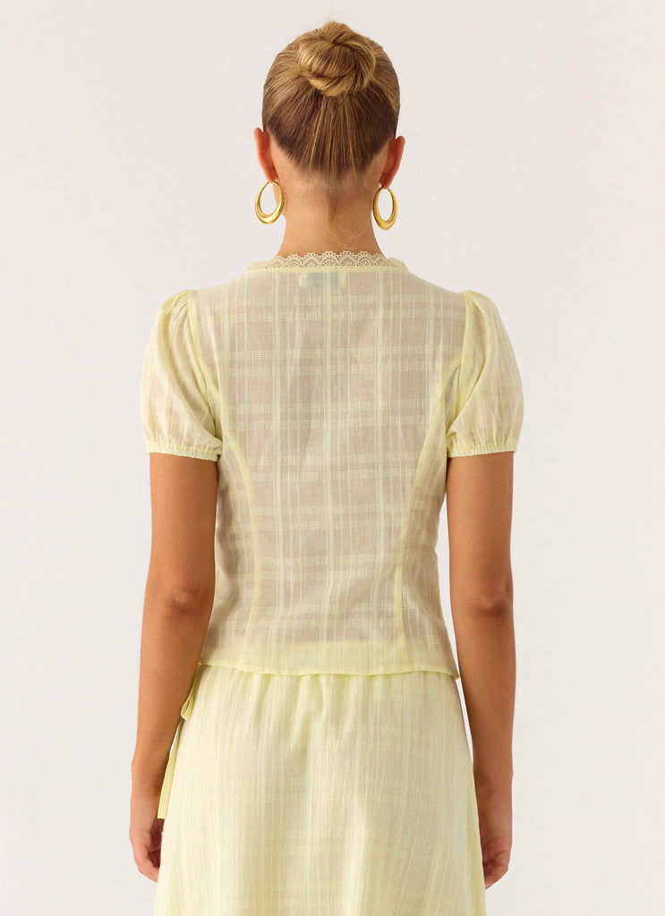 Peppermayo Peppermayo Exclusive - Sweet Lullaby Button Up Shirt - Lemon Yellow