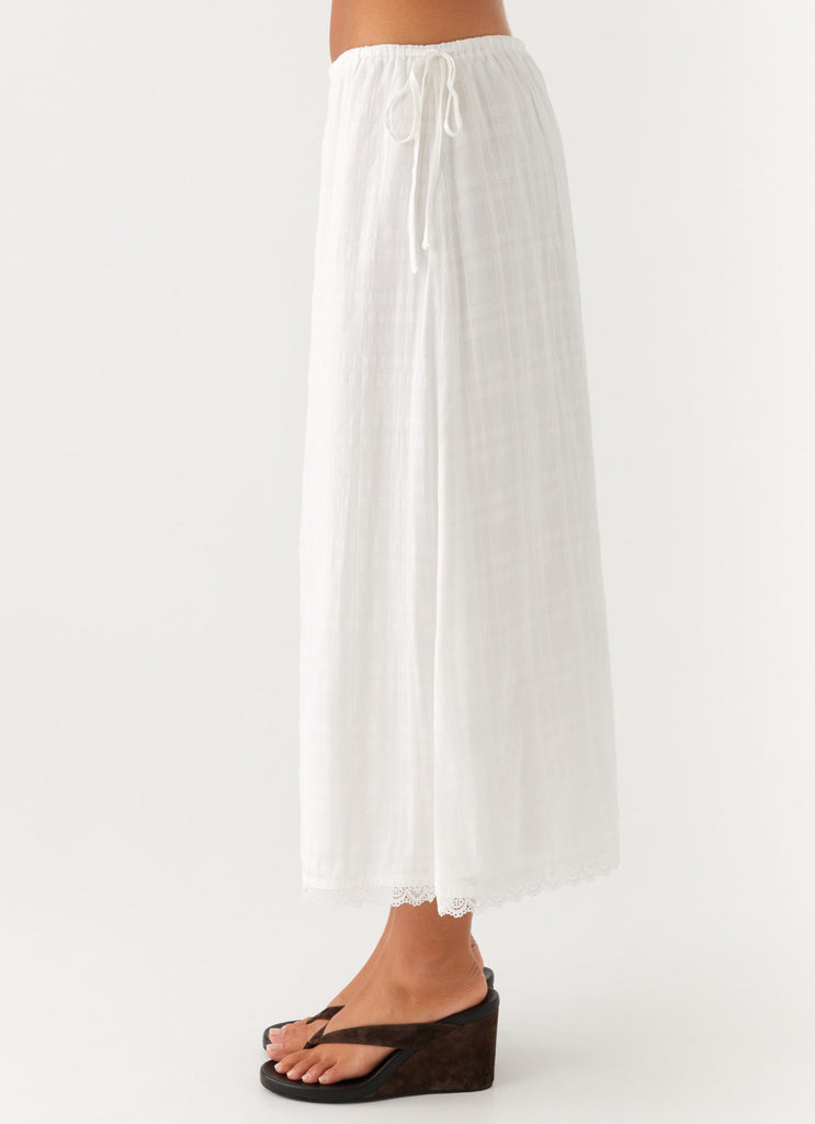 Peppermayo Peppermayo Exclusive - Sweet Lullaby Midi Skirt - White