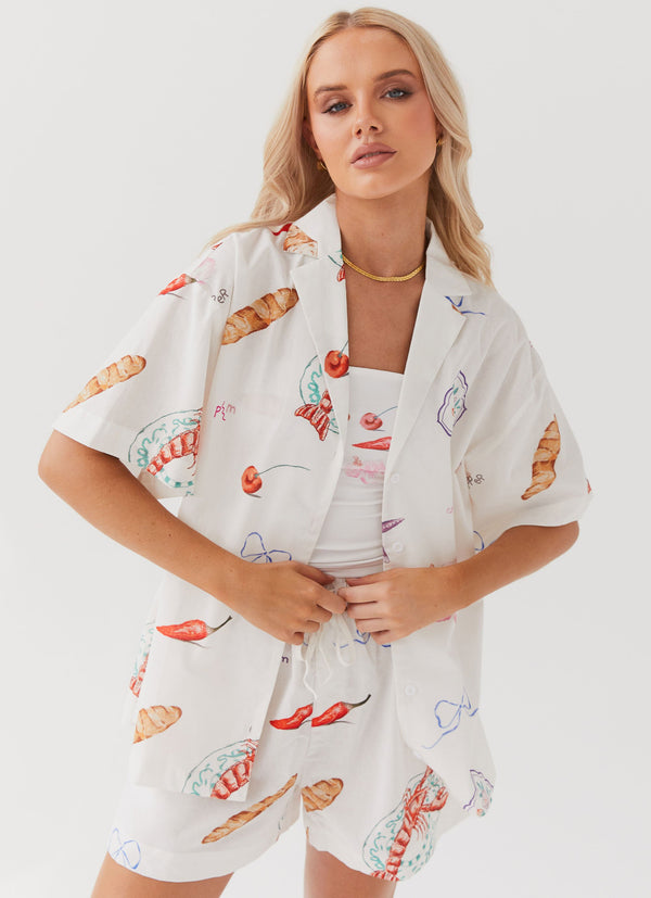 peppermayo Peppermayo Exclusive - Sweet Relief Oversized Linen Shirt - Banchetto