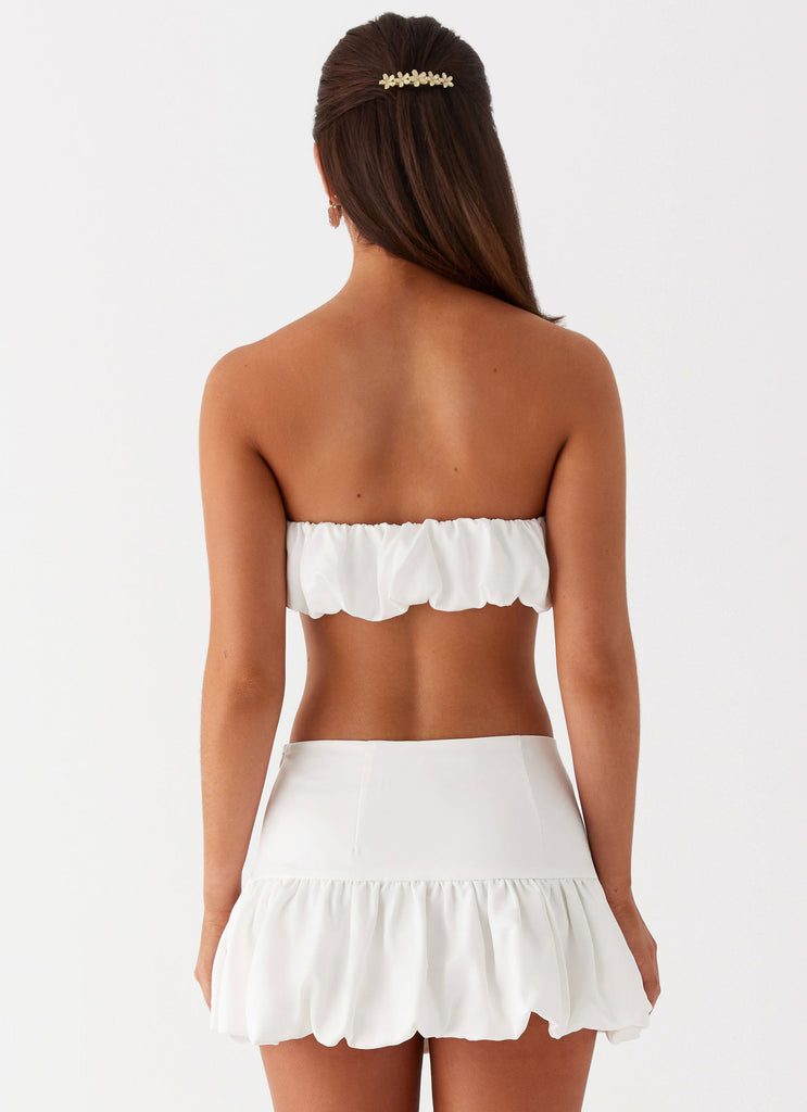 Peppermayo Peppermayo Exclusive - Sweet Thing Bubble Crop Top - White