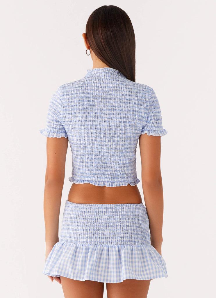 Peppermayo Peppermayo Exclusive - Sweetest Pie T-Shirt - Baby Blue Gingham