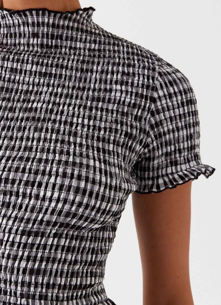 Peppermayo Peppermayo Exclusive - Sweetest Pie T-Shirt - Black Gingham