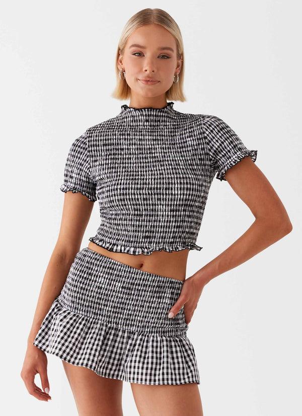 peppermayo Peppermayo Exclusive - Sweetest Pie T-Shirt - Black Gingham