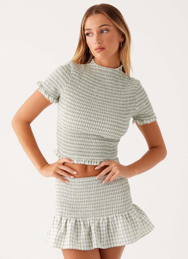 peppermayo Peppermayo Exclusive - Sweetest Pie T-Shirt - Sage Gingham