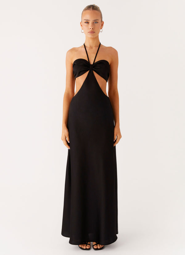 peppermayo Peppermayo Exclusive - Sweetheart Cut Out Maxi Dress - Black