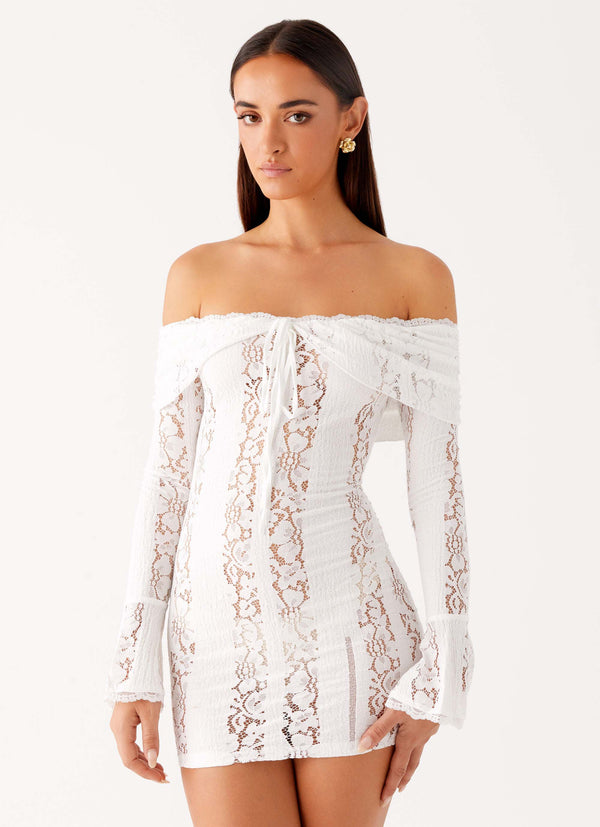 peppermayo Peppermayo Exclusive - Syvanna Lace Mini Dress - White