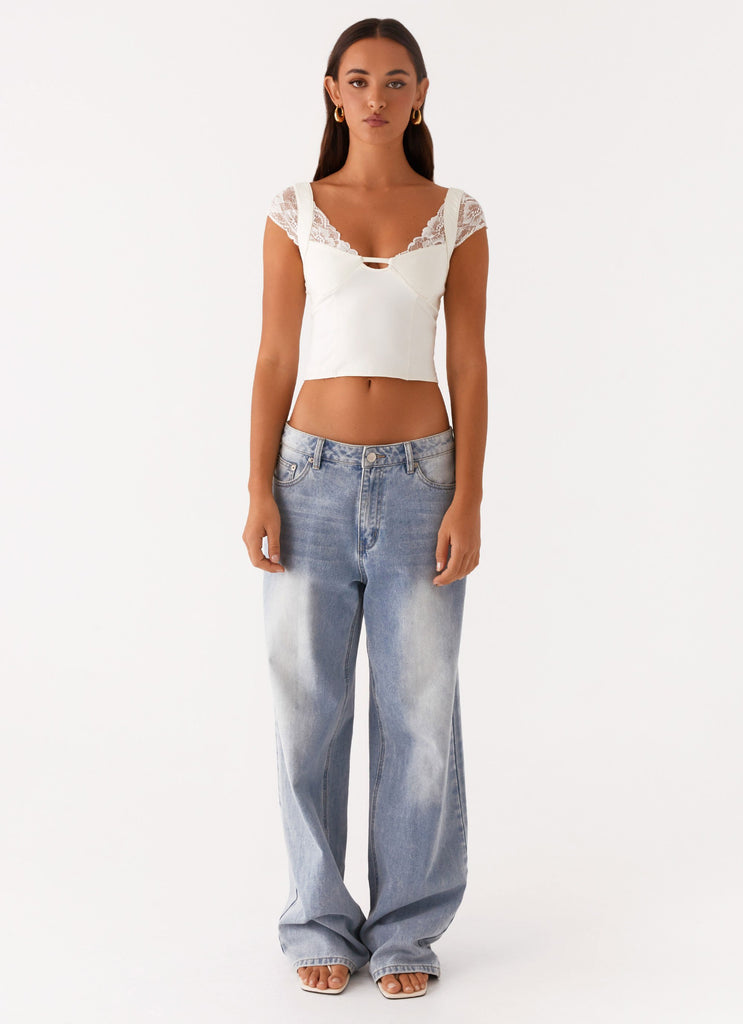 Peppermayo Peppermayo Exclusive - Tabitha Lace Top - Lemon