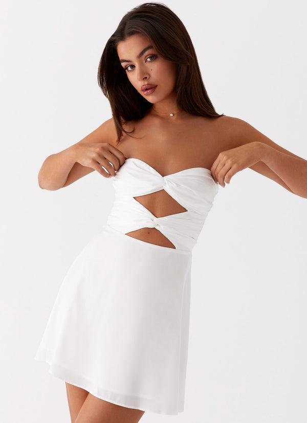 peppermayo Peppermayo Exclusive - Taga Twist Mini Dress - White