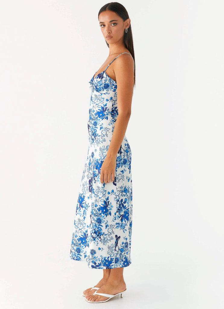Peppermayo Peppermayo Exclusive - Take Chances Midi Dress - Serene Sky Floral